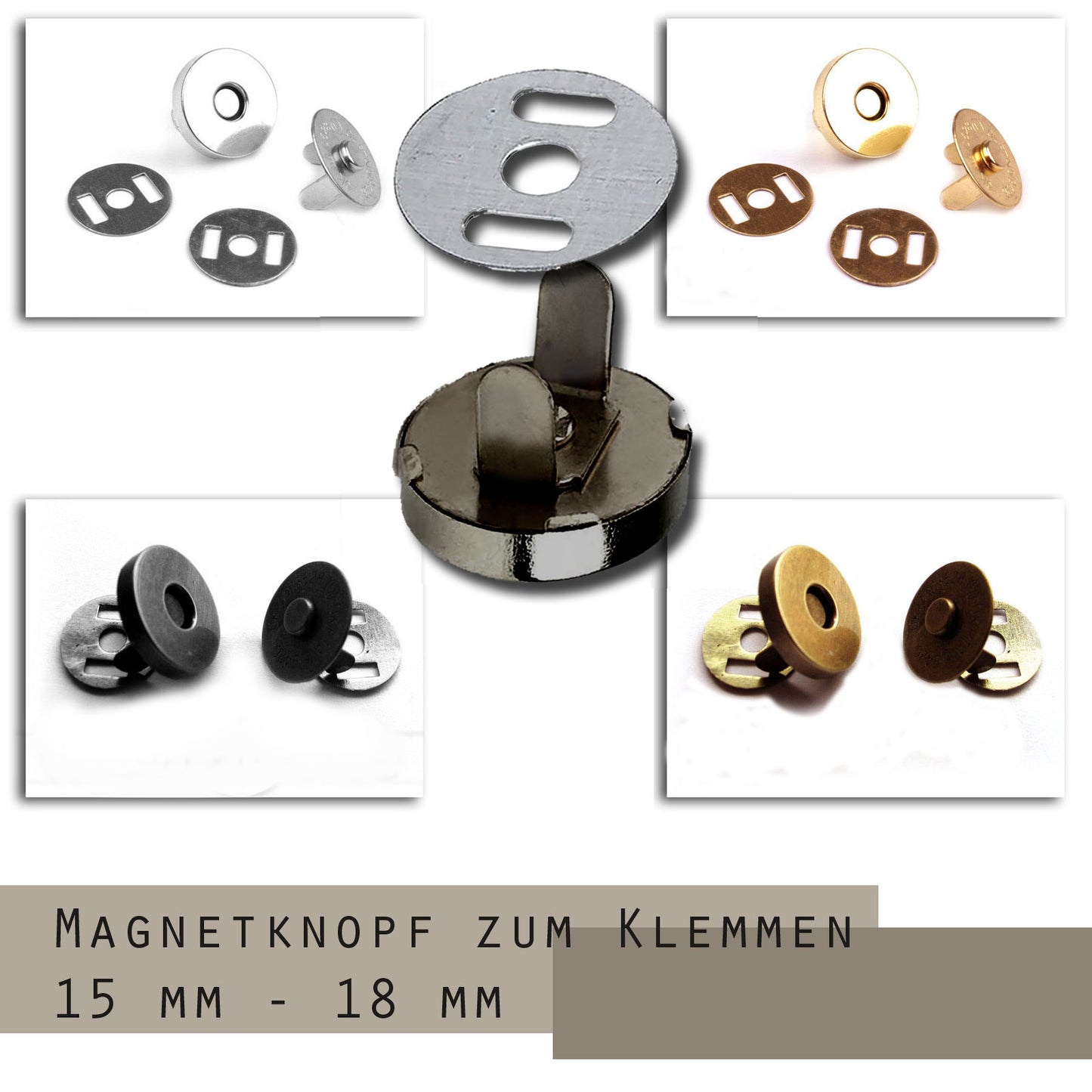 Magnetknopf 15 mm/ 18 mm
