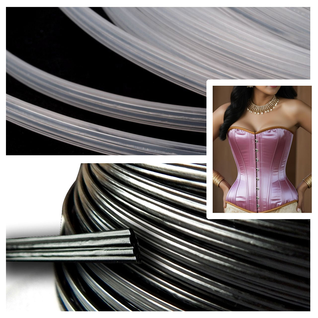 2 m Miederband Kunststoff